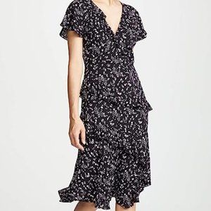 Joie Orita Black Floral Dress Size 0